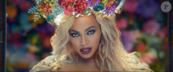 Beyonce dans son clip avec de Coldplay, le 30/01/2016