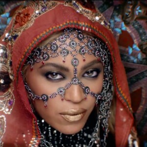 Beyonce dans son clip avec de Coldplay, le 30/01/2016