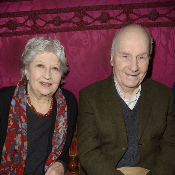 Juliette Carré et Michel Bouquet - Cérémonie du Prix du Brigadier 2016 au Théâtre de la Comédie des Champs-Elysées à Paris. © Coadic Guirec / Bestimage