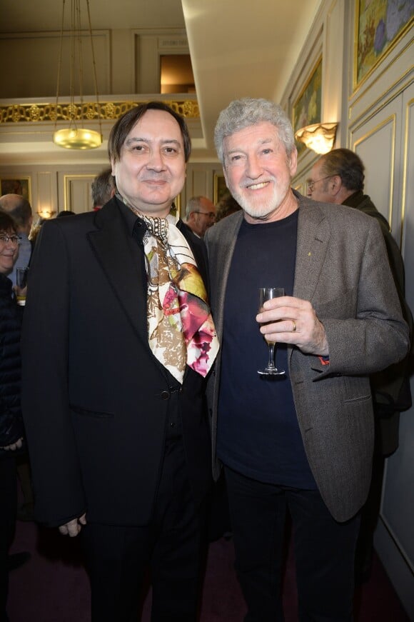 Michel Fau et Patrick Préjean - Cérémonie du Prix du Brigadier 2016 au Théâtre de la Comédie des Champs-Elysées à Paris. © Coadic Guirec / Bestimage