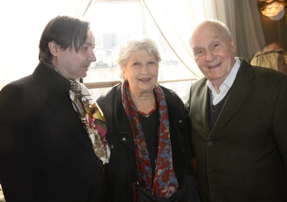 Michel Fau, Juliette Carré et Michel Bouquet - Cérémonie du Prix du Brigadier 2016 au Théâtre de la Comédie des Champs-Elysées à Paris. © Coadic Guirec / Bestimage