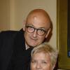 Mimie Mathy et son mari Benoist Gérard - Remise du prix de La Fondation Diane & Lucien Barrière 2015 au théâtre Tristan Bernard à Paris, pour la pièce "Je vous écoute" à Paris le 1er février 2016.