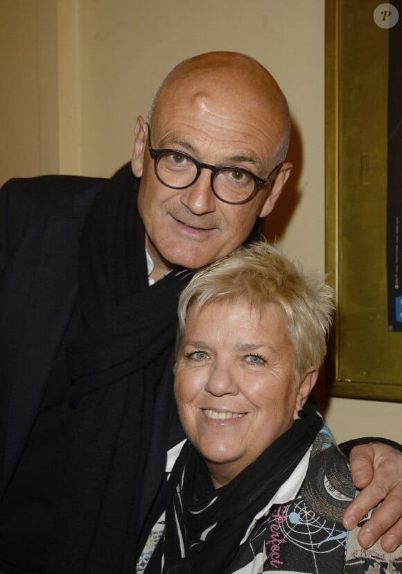 Mimie Mathy et son mari Benoist Gérard - Remise du prix de La Fondation Diane & Lucien Barrière 2015 au théâtre Tristan Bernard à Paris, pour la pièce "Je vous écoute" à Paris le 1er février 2016.