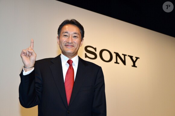 Le PDG de Sony, Kazuo Hirai lors d'une conférence de presse à Tokyo, le 13 avril 2012.