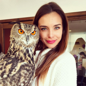 Marine Lorphelin : Selfie avec une jolie chouette !