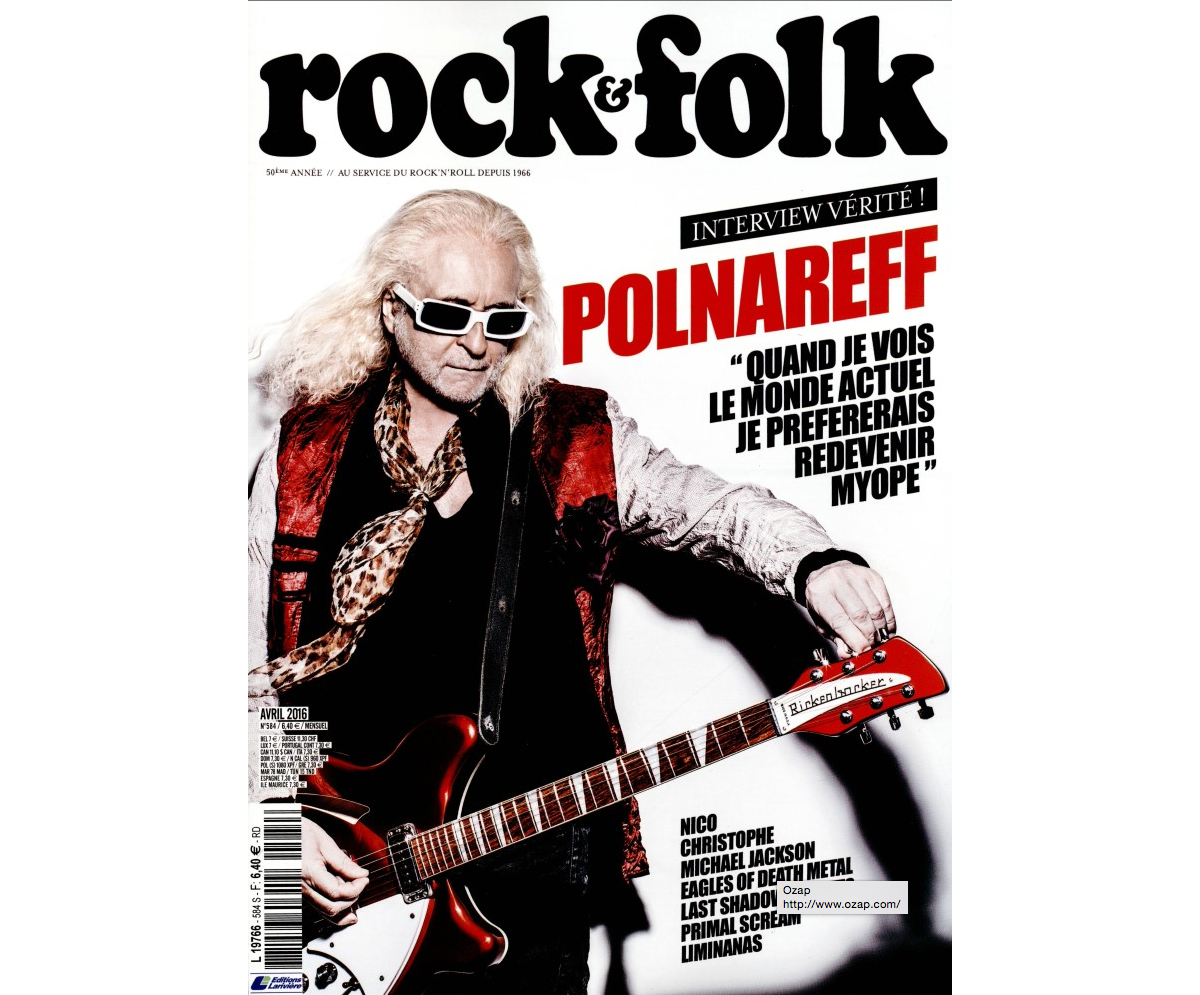Photo : magazine rock & Folk - Avril 2016. - Purepeople