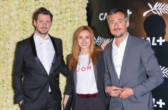 Monsieur Poulpe, Alison Wheeler et Augustin Trapenard - Soirée Canal + à Mougins lors du 68e festival international du film de Cannes. Le 15 mai 2015.