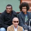 Marcel Desailly et son fils à Roland-Garros à Paris, le 28 mai 2014 lors du match entre Jo-Wilfried Tsonga et Jürgen Melzer. 