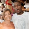 Marcel Desailly et sa femme Virginie au Nikki Beach à Saint-Tropez en juillet 2009.