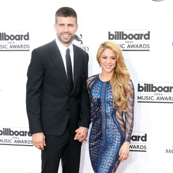 Gerard Pique et sa compagne la chanteuse Shakira à l'occasion de la cérémonie des Billboard Music Awards 2014 à Las Vegas le 18 mai 2014