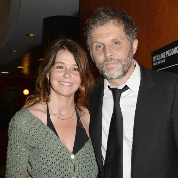 Stéphane Guillon et sa femme Muriel Cousin - Pierre Richard fête ses 80 ans à l'Olympia à Paris, le 13 juin 2014.