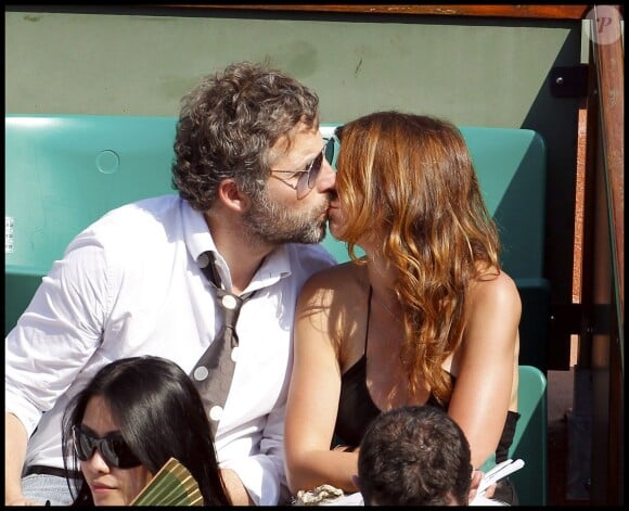 Stéphane Guillon et Muriel Cousin - Journée du 4 juin du tournoi des internationaux de tennis de Roland Garros 2010.