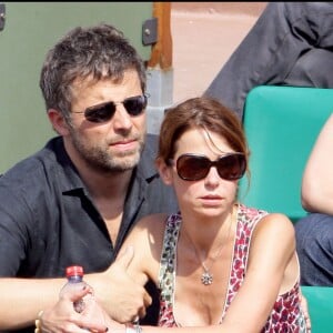 Stéphane Guillon et Muriel Cousin - Tournoi des tennis de Roland Garros en 2008.