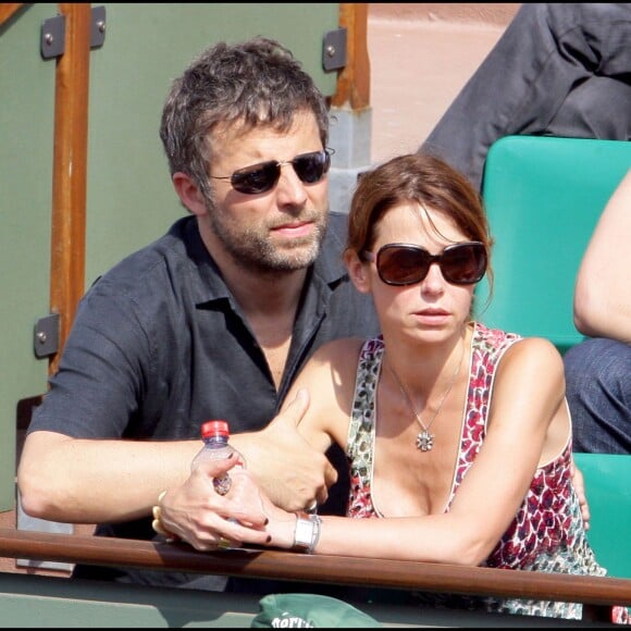 Stéphane Guillon et Muriel Cousin - Tournoi des tennis de Roland Garros en 2008.