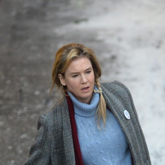 Renée Zellweger sur le tournage du film "Bridget Jones 3" à Londres le 13 octobre 2015.