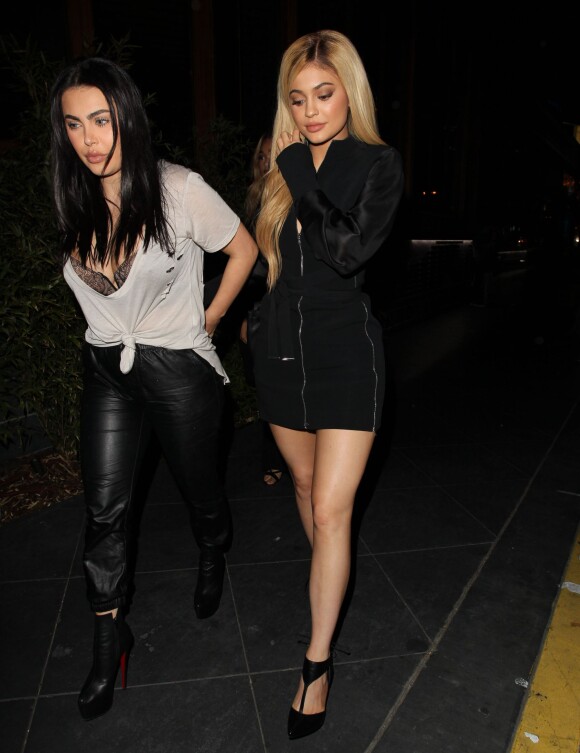 Kylie Jenner et Tyga quittent le restaurant Roku Sunset à West Hollywood. Le 24 mars 2016.