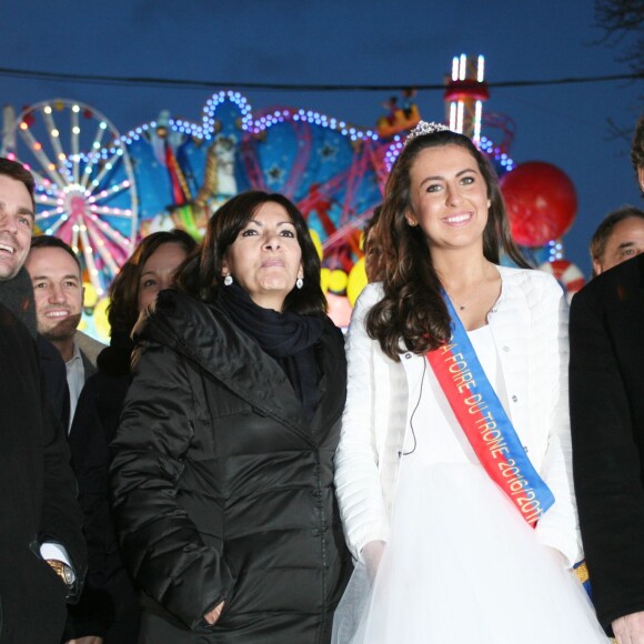 Marcel Campion, Anne Hidalgo, Julien Lepers - Soirée d'ouverture de la Foire du Trône à Paris, le 25 mars 2016.  © Coadic Guirec/Bestimage