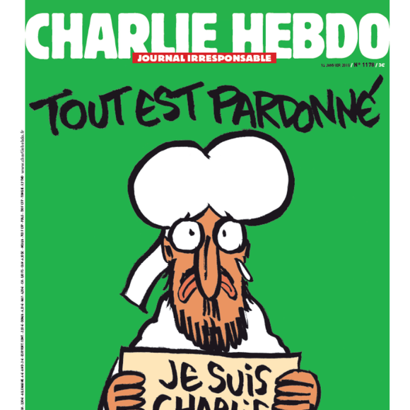 Couverture du journal Charlie Hebdo, en kiosques le 14 janvier 2015.