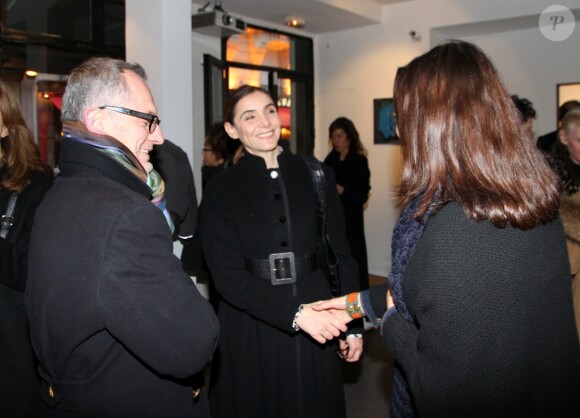 Clotilde Courau - Inauguration de l'exposition de Roxane Depardieu, baptisée "Mr Otto Noselong", au sein de la galerie Catherine Houard à Paris le 31 mars 2016