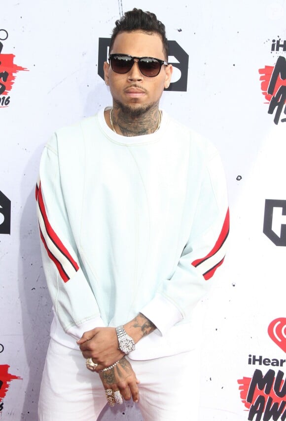 Chris Brown à la soirée des iHeartRadio Music Awards à Inglewood, le 3 avril 2016.