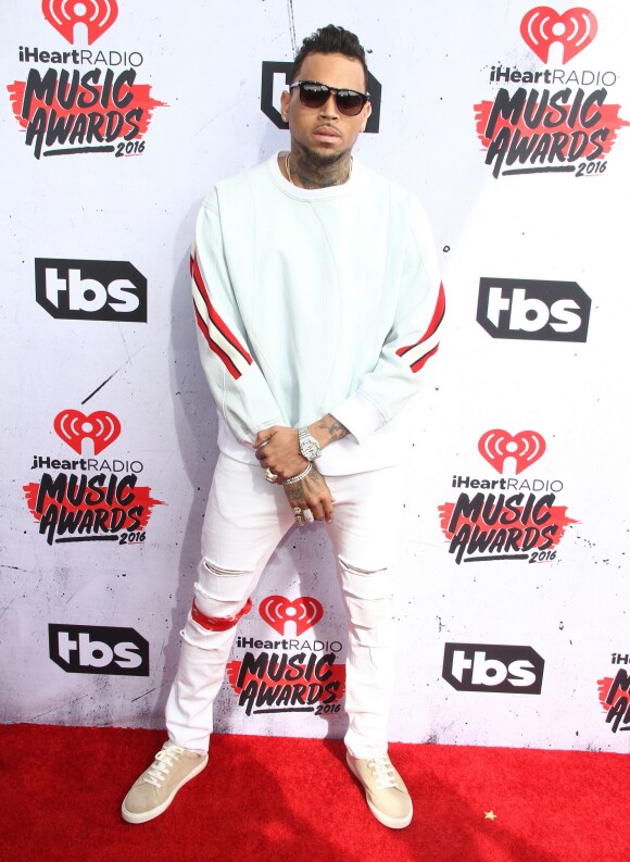 Chris Brown  à la soirée des iHeartRadio Music Awards à Inglewood, le 3 avril 2016.