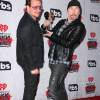 Bono, The Edge  à la soirée des iHeartRadio Music Awards à Inglewood, le 3 avril 2016.