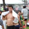Scott Eastwood participe au South Beach Triathlon à Miami le 3 avril 2016. © CPA / Bestimage