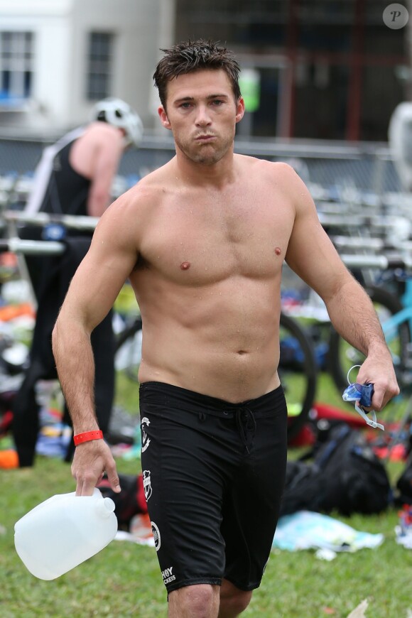 Scott Eastwood au South Beach Triathlon à Miami le 3 avril 2016. © CPA / Bestimage