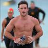 Scott Eastwood participe au South Beach Triathlon pour une oeuvre de charité à Miami le 3 avril 2016. © CPA / Bestimage