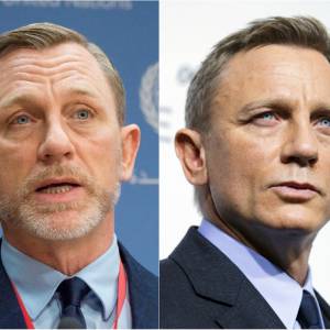 Daniel Craig à l'ONU le 4 avril 2016 vs Daniel Craig à Paris le 29 octobre 2015.