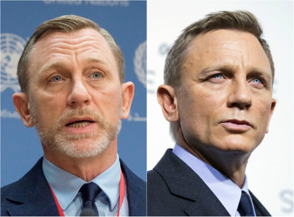 Daniel Craig à l'ONU le 4 avril 2016 vs Daniel Craig à Paris le 29 octobre 2015.