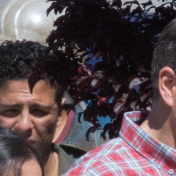 Exclusif - Matt Damon sur le tournage du film 'Downsizing' à Los Angeles, le 5 avril 2016