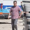 Exclusif - Matt Damon affiche un nouveau look sur le tournage du film 'Downsizing' à Los Angeles, le 5 avril 2016