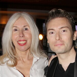 Véronique Koch et Frédéric Cauvin - Jean-Pierre Danel reçoit son disque d'or du DVD pour "Guitar Tribute" lors d'une soirée à l'hôtel Burgundy à Paris, le 7 avril 2016. © Baldini/Bestimage