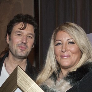 Jean-Pierre Danel et Loana Petrucciani - Jean-Pierre Danel reçoit son disque d'or du DVD pour "Guitar Tribute" lors d'une soirée à l'hôtel Burgundy à Paris, le 7 avril 2016. © Perusseau/Bestimage 