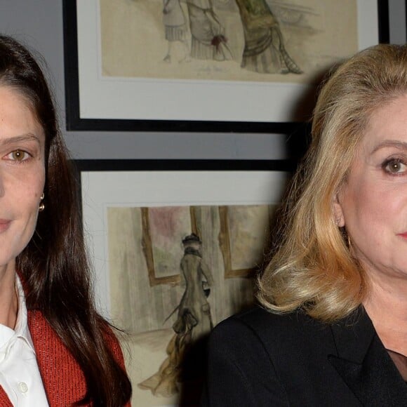 Chiara Mastroianni et Catherine Deneuve à la visite privée de l'exposition Martin Scorsese à Paris le 13 octobre 2015