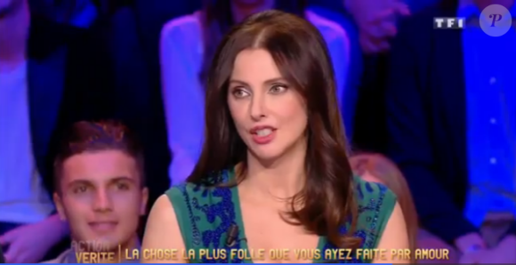 Frédérique Bel dans Action ou vérité, le 8 avril 2016 sur TF1.