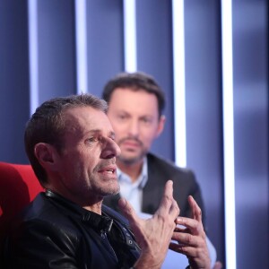 Exclusif - Lambert Wilson participe à l'enregistrement de l'émission Le Divan présentée par Marc-Olivier Fogiel, le 25 mars 2016 (diffusion le mardi 12 mars à 23h10 sur France 3). © Dominique Jacovides