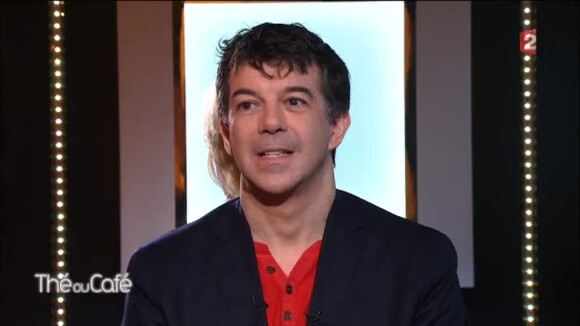 Catherine Ceylac convie Stéphane Plaza à l'interview Dos à dos, dans Thé ou Café, sur France 2, le samedi 9 avril 2016.