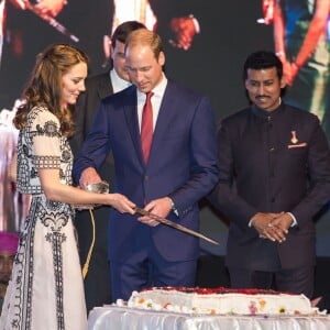 Kate Middleton en Alice Temperley le 11 avril 2016 à New Delhi lors d'une réception chez le haut commissaire britannique.