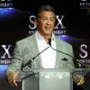 Sylvester Stallone lors de la présentation STX Entertainment The State Of The Industry Past, Present and Future au CinemaCon de Las Vegas, le 12 avril 2016.