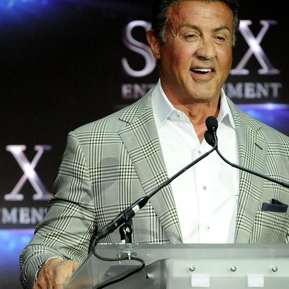 Sylvester Stallone lors de la présentation STX Entertainment The State Of The Industry Past, Present and Future au CinemaCon de Las Vegas, le 12 avril 2016.