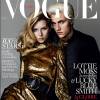 Lottie Moss et Lucky Blue Smith en couverture du nouveau numéro (mai 2016 de Vogue Paris). Photo par Mario Testino.