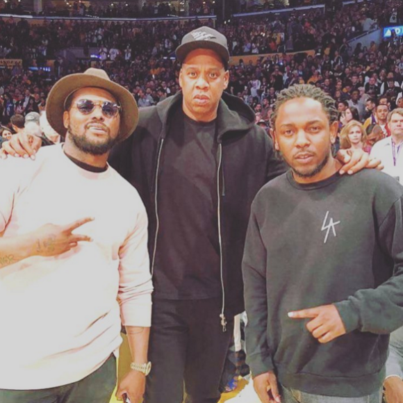 Photo de ScHoolboy Q, Jay Z et Kendrick Lamar publiée le 13 avril 2016.