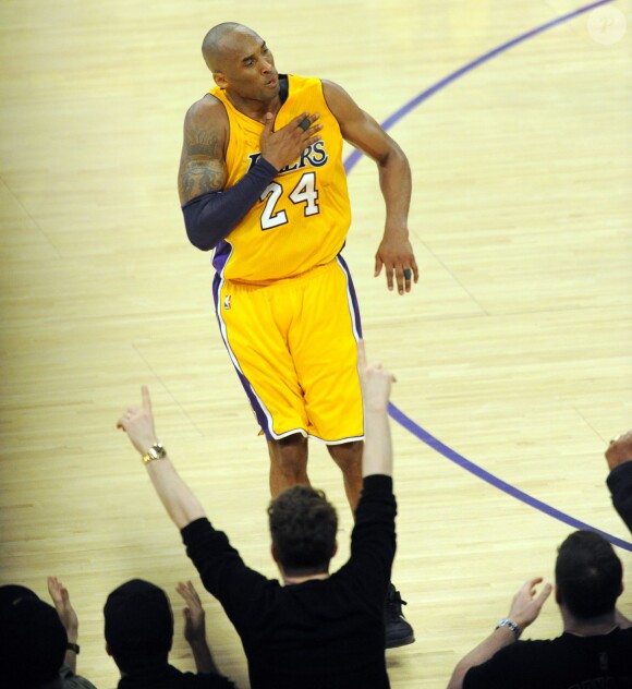 Kobe Bryant lors du match Los Angeles Lakers - Utah Jazz au Staples Center. Los Angeles, le 13 avril 2016.