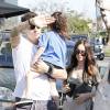 Brian Austin Green, Megan Fox et leur fils Noah à Los Angeles le 12 février 2016 