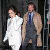 Victoria et David Beckham à la sortie de leur hôtel à New York, le 8 février 2016.