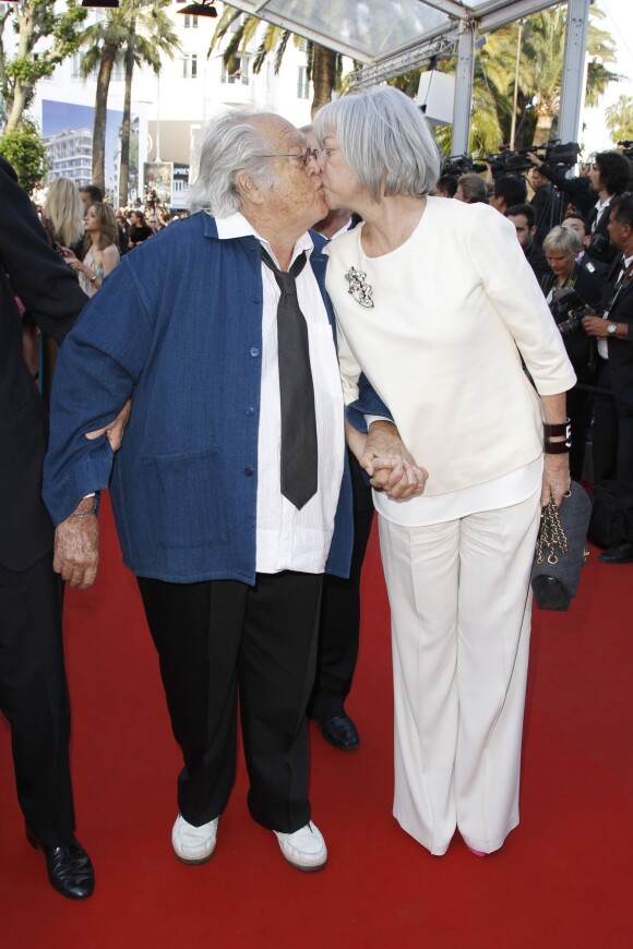Georges Lautner et sa compagne Martine - Festival de Cannes le 24 mai 2012