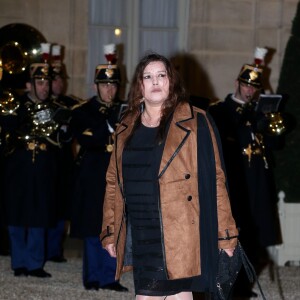 Nathalie Cardone - Dîner d'état donné en l'honneur du président cubain Raul Castro au palais de l'Elysée à Paris, le 1er février 2016. © Dominique Jacovides/Bestimage