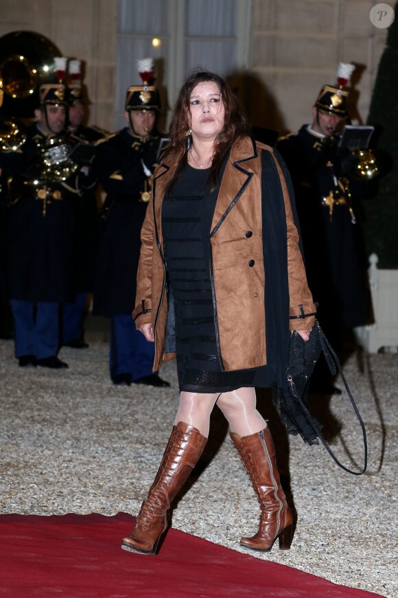 Nathalie Cardone - Dîner d'état donné en l'honneur du président cubain Raul Castro au palais de l'Elysée à Paris, le 1er février 2016. © Dominique Jacovides/Bestimage